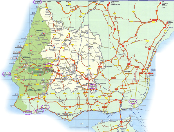 Scan map Portugal