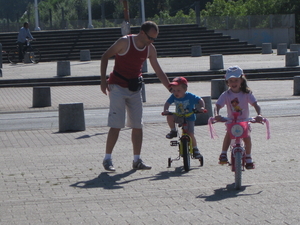 29) Met papa samen aan de start