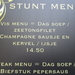 Menu van Rina