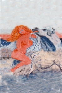 vrouw met stier