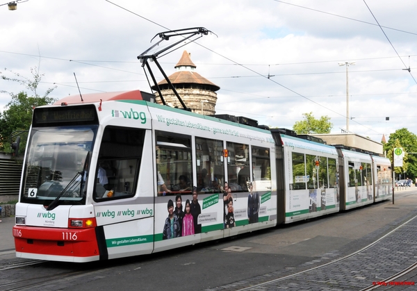 VAG 1116 lijn 6 'WBG' NÜRNBERG 20170617 (1)