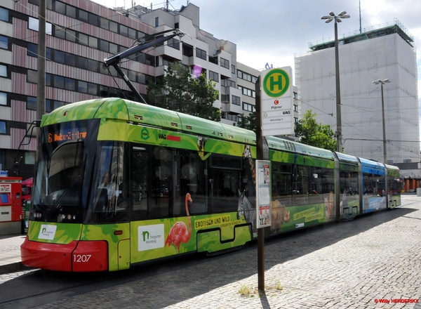 VAG 1207 lijn 6 'TIERGARTEN' NÜRNBERG 20170617 (1)