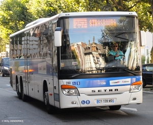 TRANSPORTS STRASBOURGEOIS 'SETRA' 280 ligne257 STRASBOURG 2016082