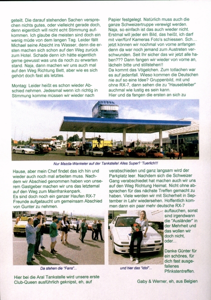 Oldtimer Mazda RX-7 Club Pfingsttreffen Pinkstermeeting Kitzingen 2002