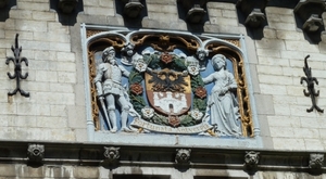 Schild Stad Antwerpen binnenkoer 't Steen