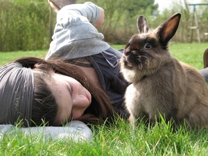 07) Sarah bekijkt het konijn