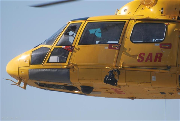 een SAR helicopter (Search And Rescue)