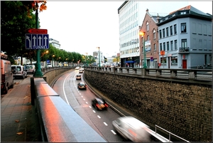 Vanuit de tunnel  richting  Antwerpen