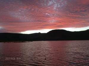 zonsondergang in zuid afrika.