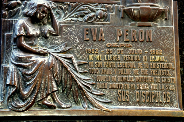 Graf Evita Peron op La Recoleta