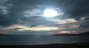 Zonsondergang boven Lago Argentino