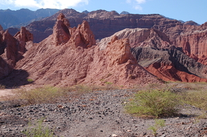 Quebrada de las Conchas, grillige formaties, kleuren, vormen