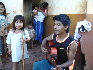 Muzikale Tupi-Guaranies indianenfamilie