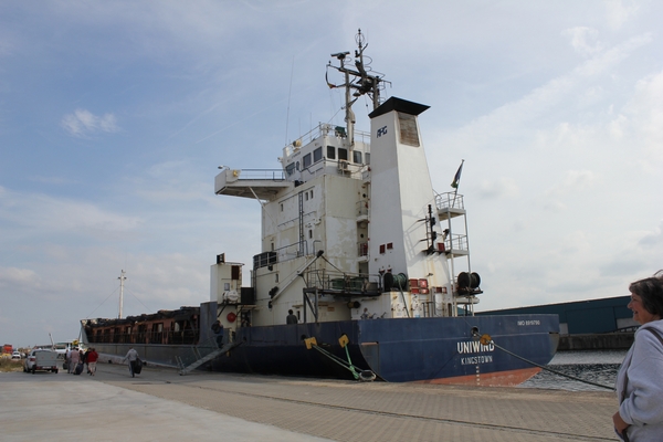 even schrikken een oude boot