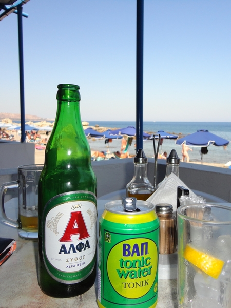 Een ander soort bier in Faliraki