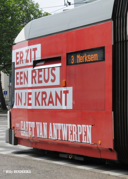 7207 lijn 3 'ER ZIT EEN REUS IN JE KRANT'  AMERIKALEI & BREDERODE