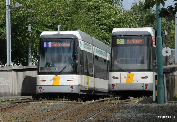 7266 lijn 15 & 7214 lijn 3 halte HALEWIJN 20150613