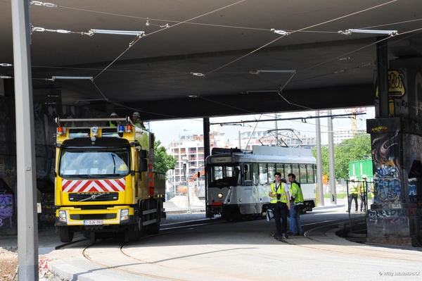 EERSTE PROEFRIT lijn 70 met 7916 & 7117 onder NOORDERLAANBRUG 201