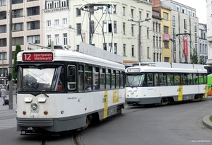 7002 lijn12 & 7022 lijn11 KONINGIN ASTRIDPLEIN stroompanne 201805