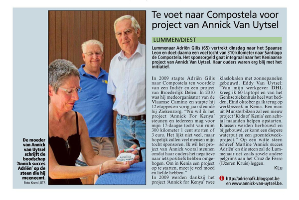 2012-09-11 HBvL p68 Te voet naar Compostela voor Annick bew