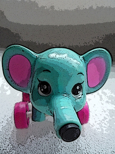 Blauwe olifant