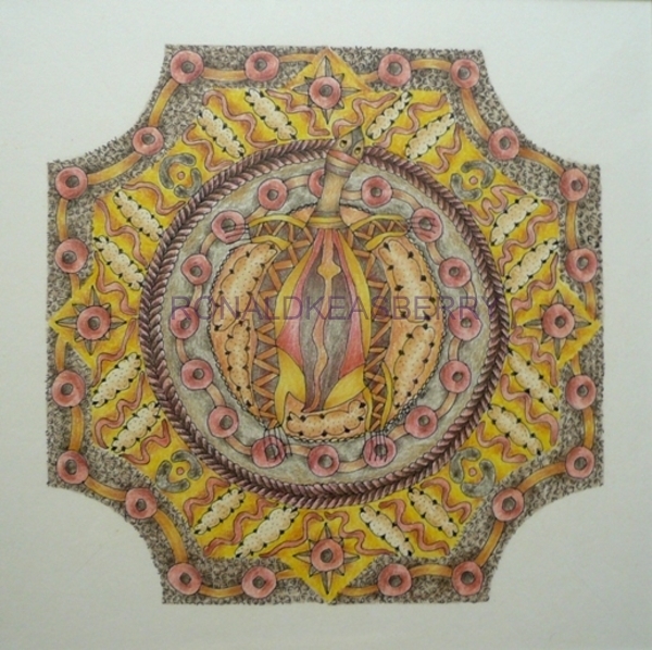 SCHILDPAD KLEURPOTLOOD ABORIGINAL MANDALA