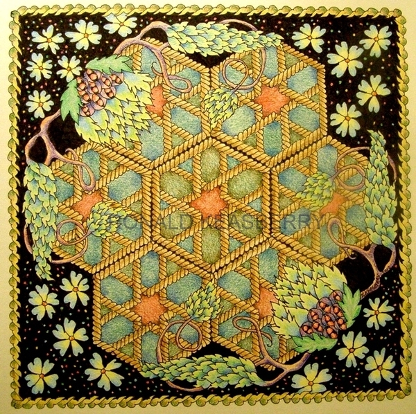 MANDALA KLEURPOTLOOD STRUCTUREN PLANTEN BLOEMEN