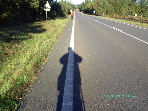 MIJN SCHADUW LOOPT VOOROP