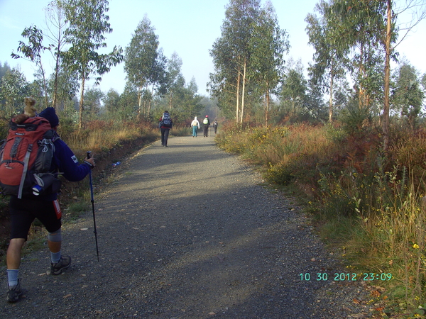 PELGRIM MET STEVIGE TRED