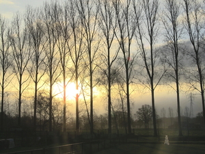 het op komen van de zon.