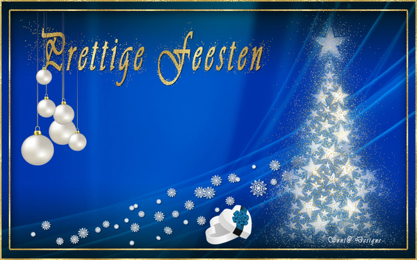 prettige feesten blauw