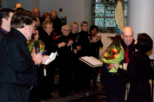 Ben Wijnants krijgt bloemen