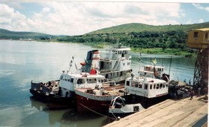 sleepboten van de lake Tanganyika