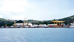 totaal zicht op de haven van Kigoma