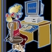 aan de computer