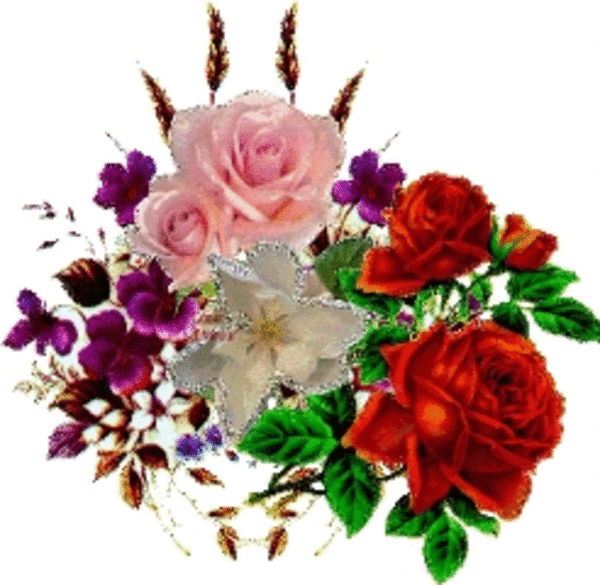 rode rozen met glitter