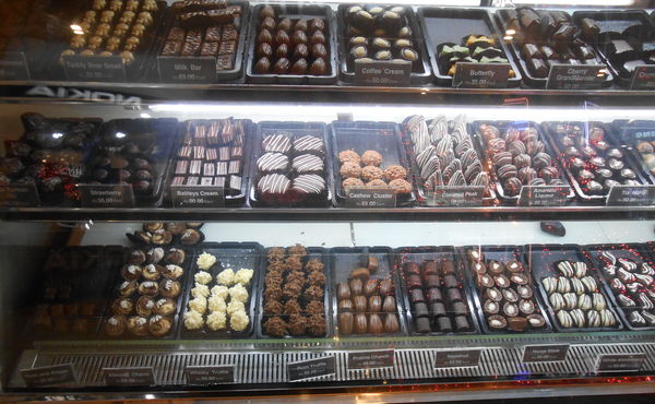 Pralines worden per stuk verkocht