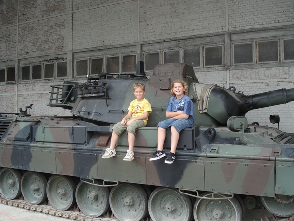 Herv en Lennert op Leopard 1