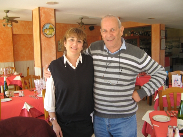 De uitbaatster en ik.