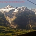 Zicht op de Eiger vanuit de kabelbaan naar First