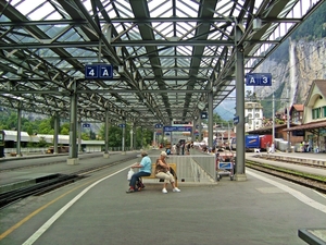 wachten op de trein