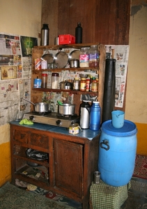Lamayuru : ons logement : de keuken
