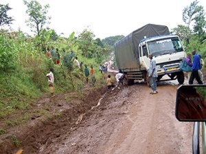 weg condities inTanzania tijdens jaren '90