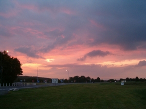 Avondrood op weg naar ons stekje te Dives sur mere
