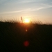 Zonsondergang op het strand van Cabourg