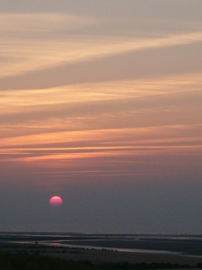 Zonsondergang te Cabourg