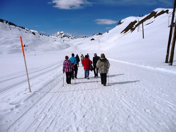 wandeling naar skipiste van Warth