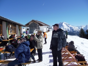 aan de skipiste op de Jchelspitze