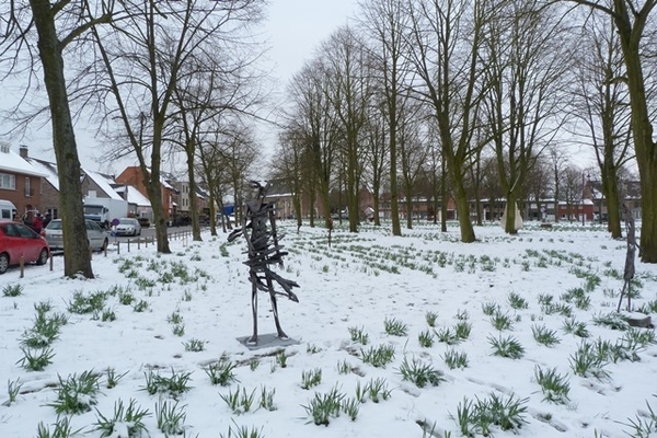 103-Paasbloemen in de sneeuw......