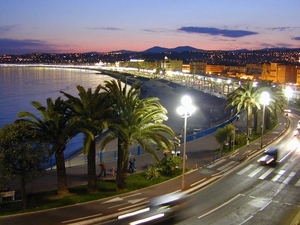 Coted'Azur _Nice _promenade night